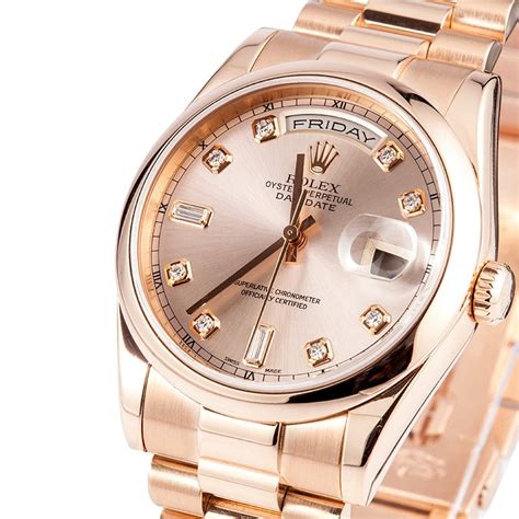 rolex rose gold president|rose gold presidential rolex.